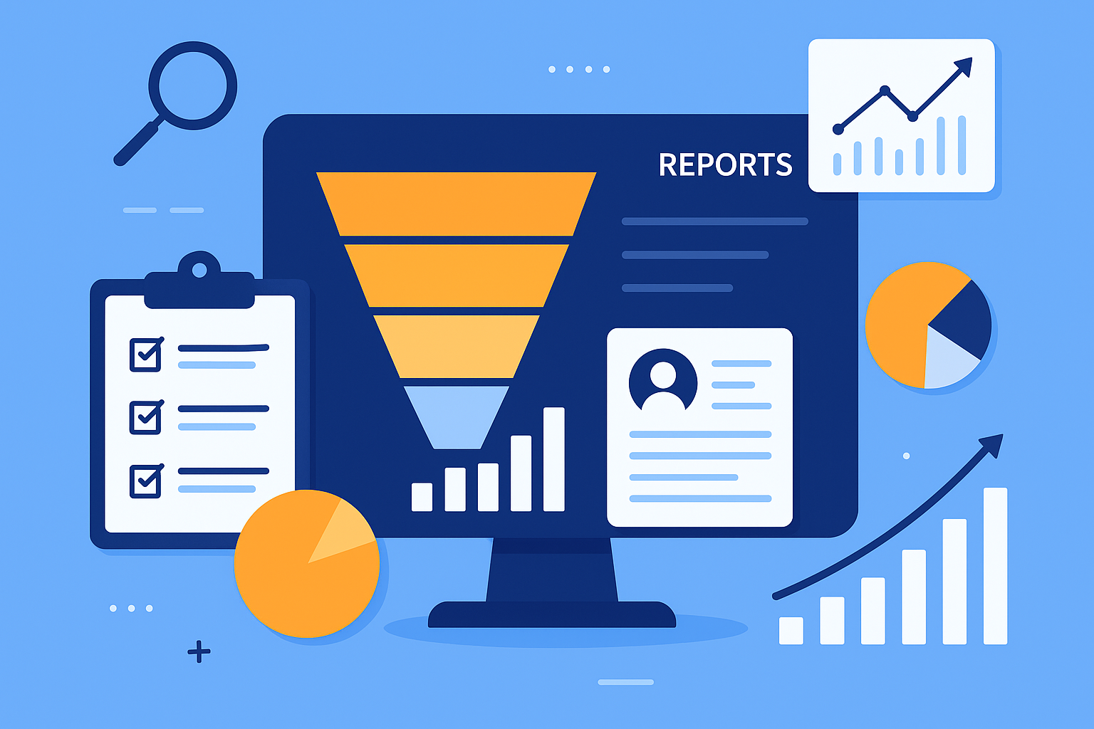 Hiring funnel and analytics charts